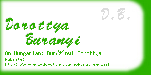 dorottya buranyi business card